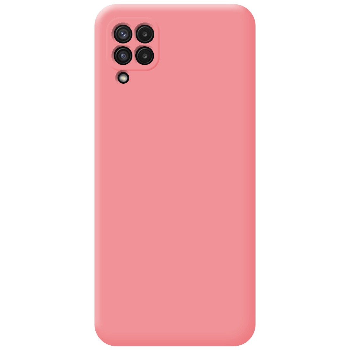 Custodia per telefono rosa con l'area della fotocamera visibile. La custodia è semplice.