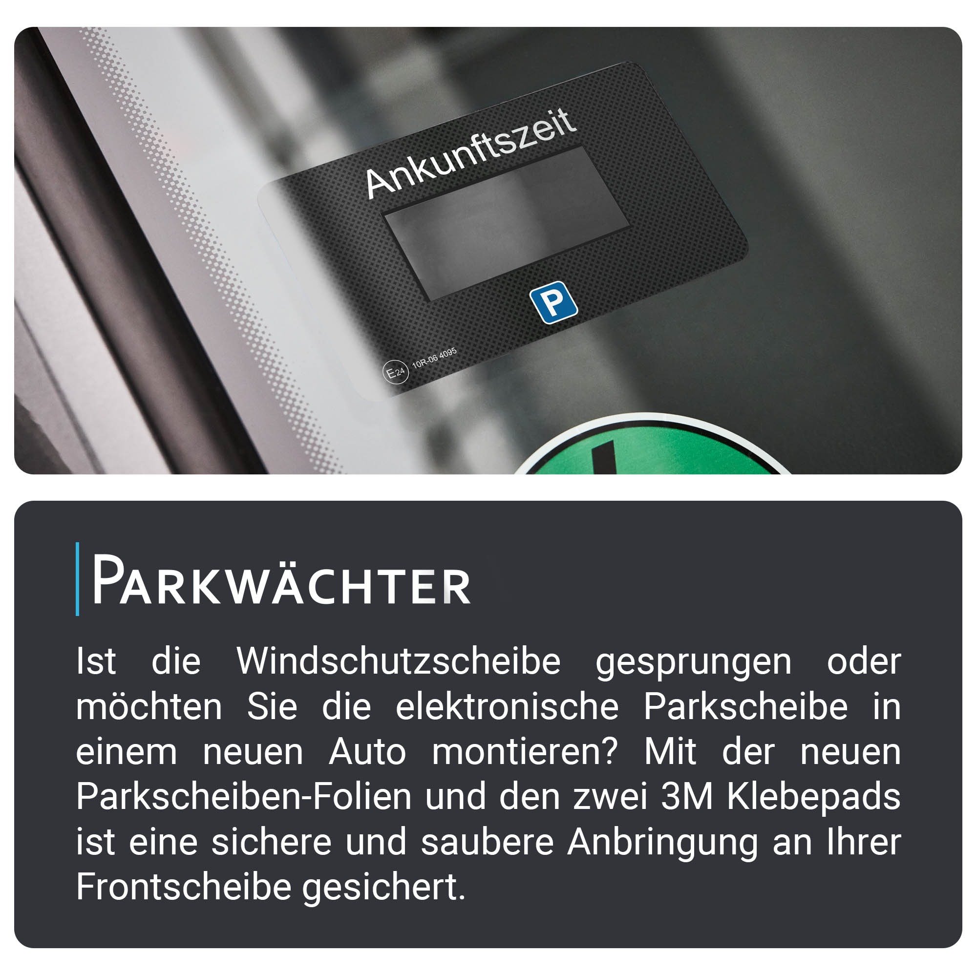 Folie für Parkscheibe, PARKWÄCHTER Carbon V1