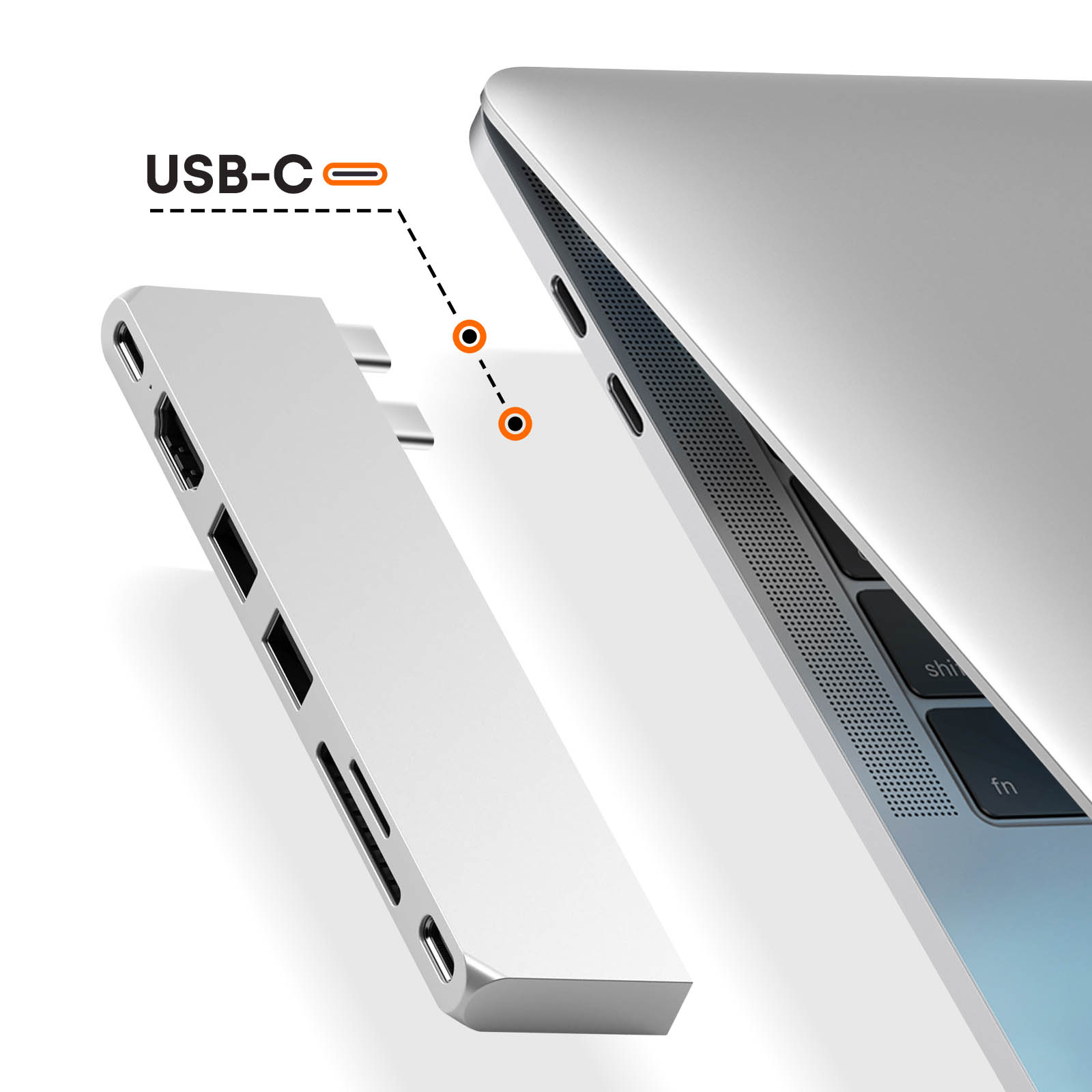USB-Hub Silber Apple, SATECHI ST-HUCPHSS