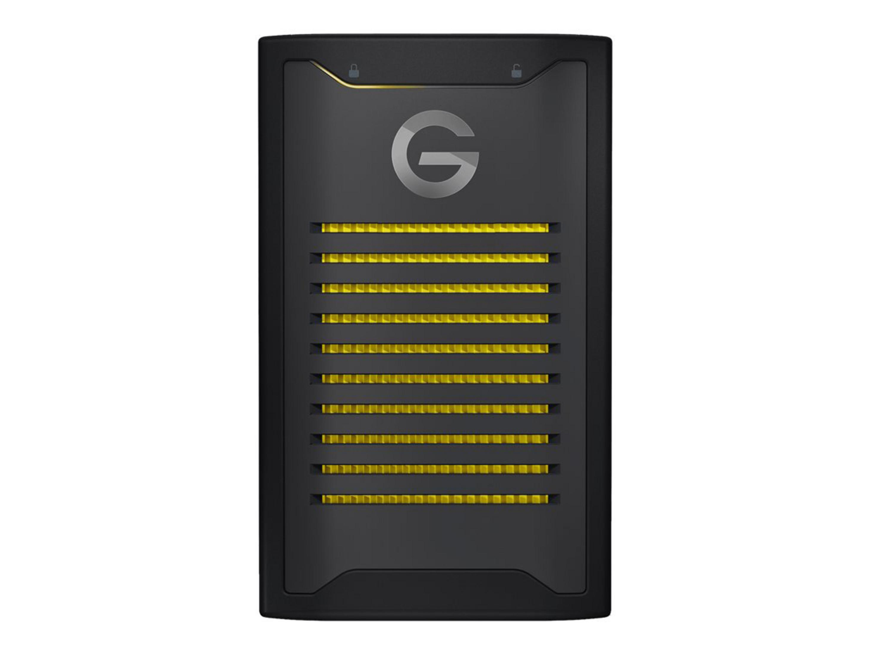 SANDISK ARMORLOCK 1 1TB, extern, G-DRIVE Grau/Gelb SSD, TB SSD SDPS41A-001T-GBANB