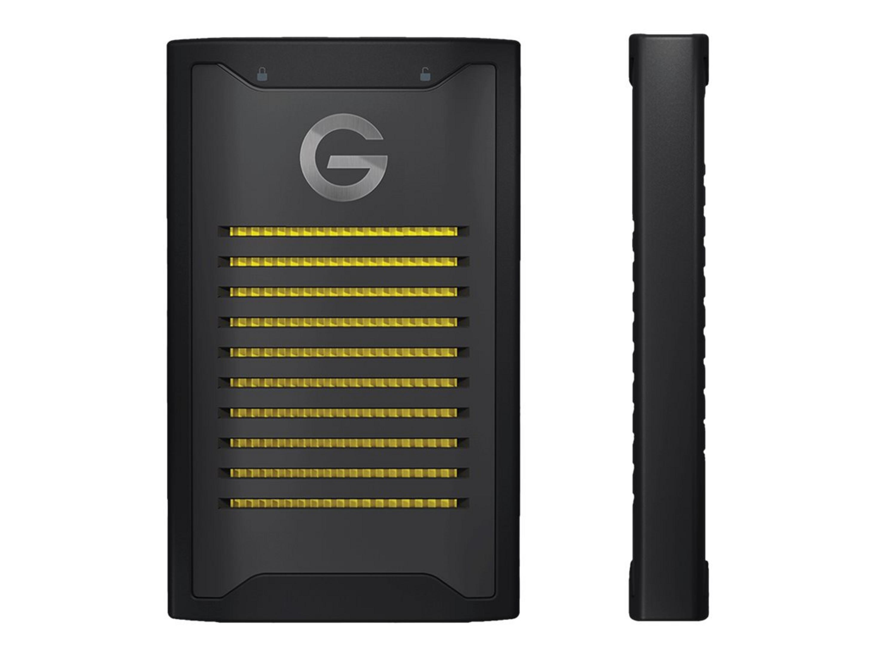 SANDISK SDPS41A-001T-GBANB G-DRIVE Grau/Gelb SSD 1TB, extern, ARMORLOCK SSD, TB 1
