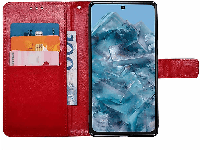 Bookcover, Google, Pixel 3-karten, Rot CASEONLINE 8 Pro,