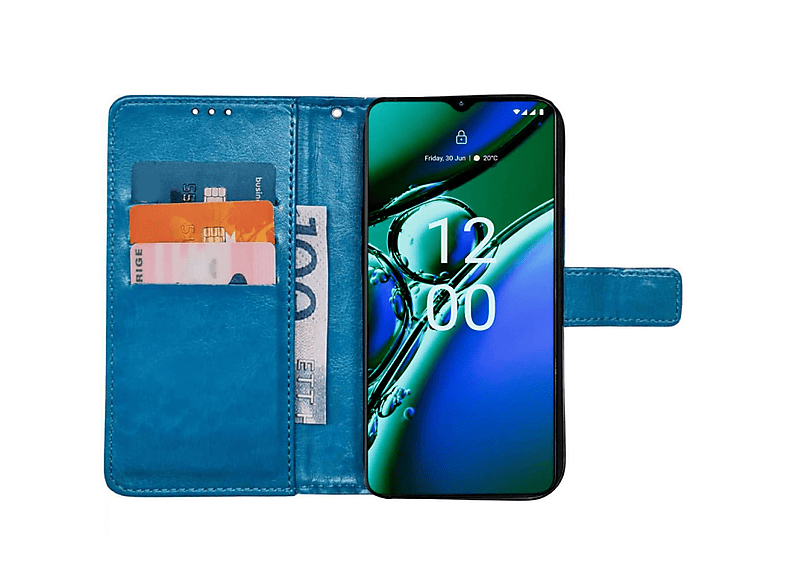 CASEONLINE 3-karten, Bookcover, Nokia, G42, Hellblau