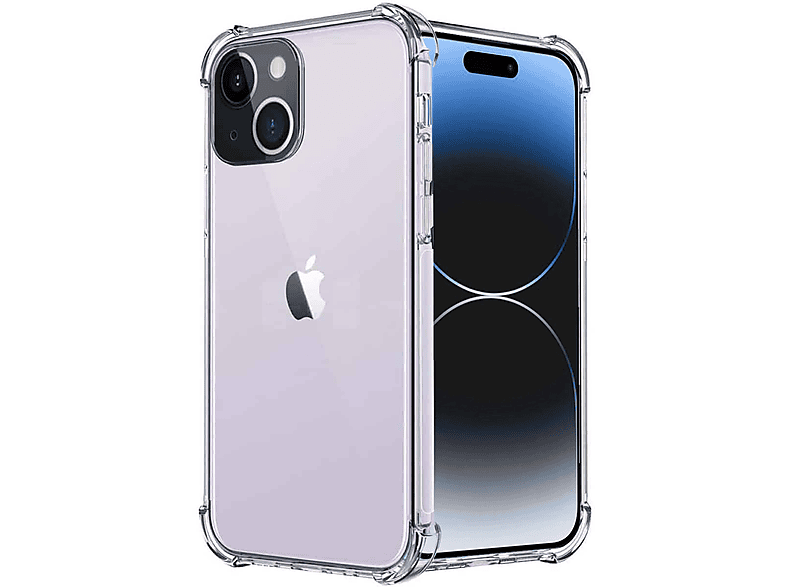 CASEONLINE Shockproof, Transparent iPhone 15, Apple, Backcover,