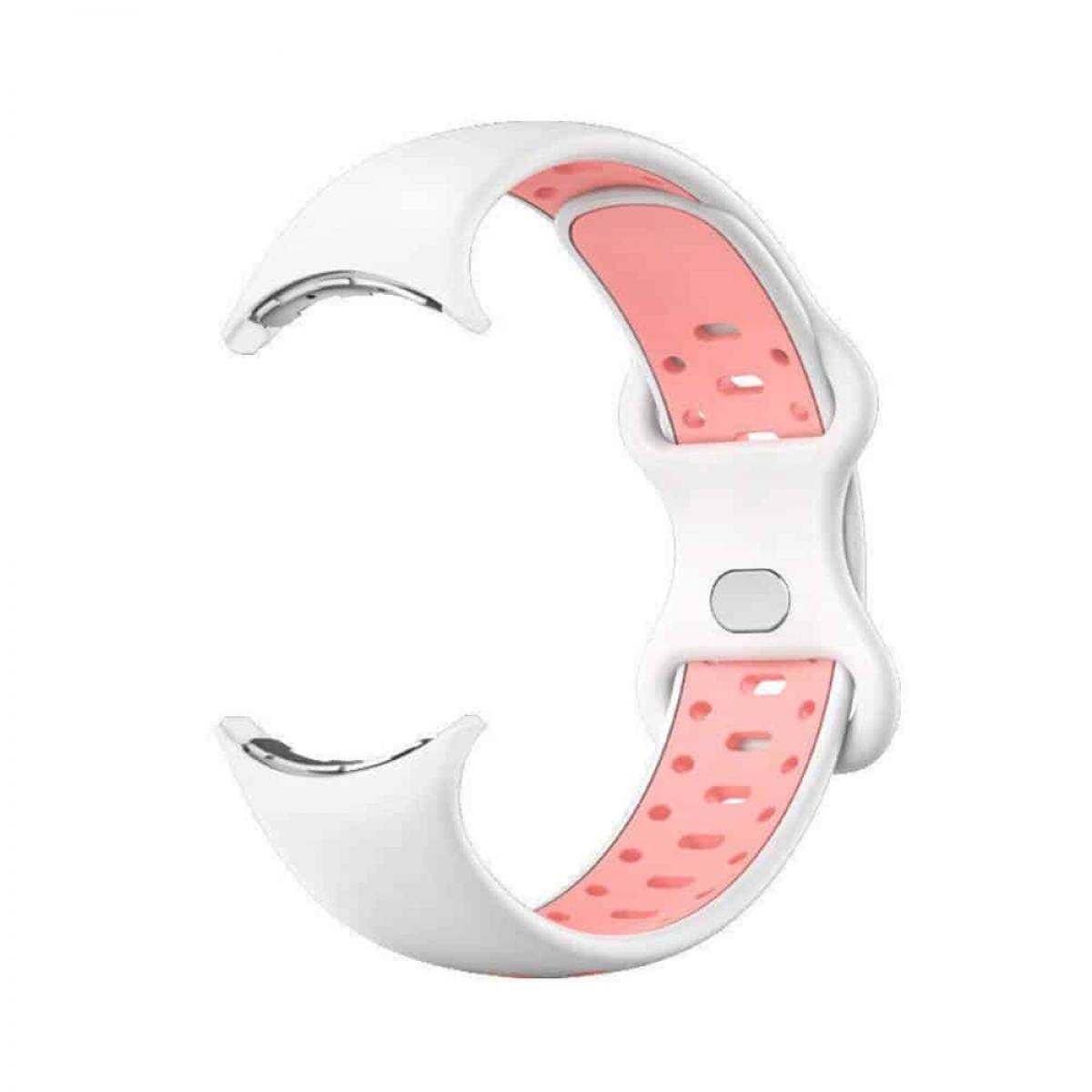 CASEONLINE Watch 2, Weiß/Rosa Ersatzarmband, Twin, Google,
