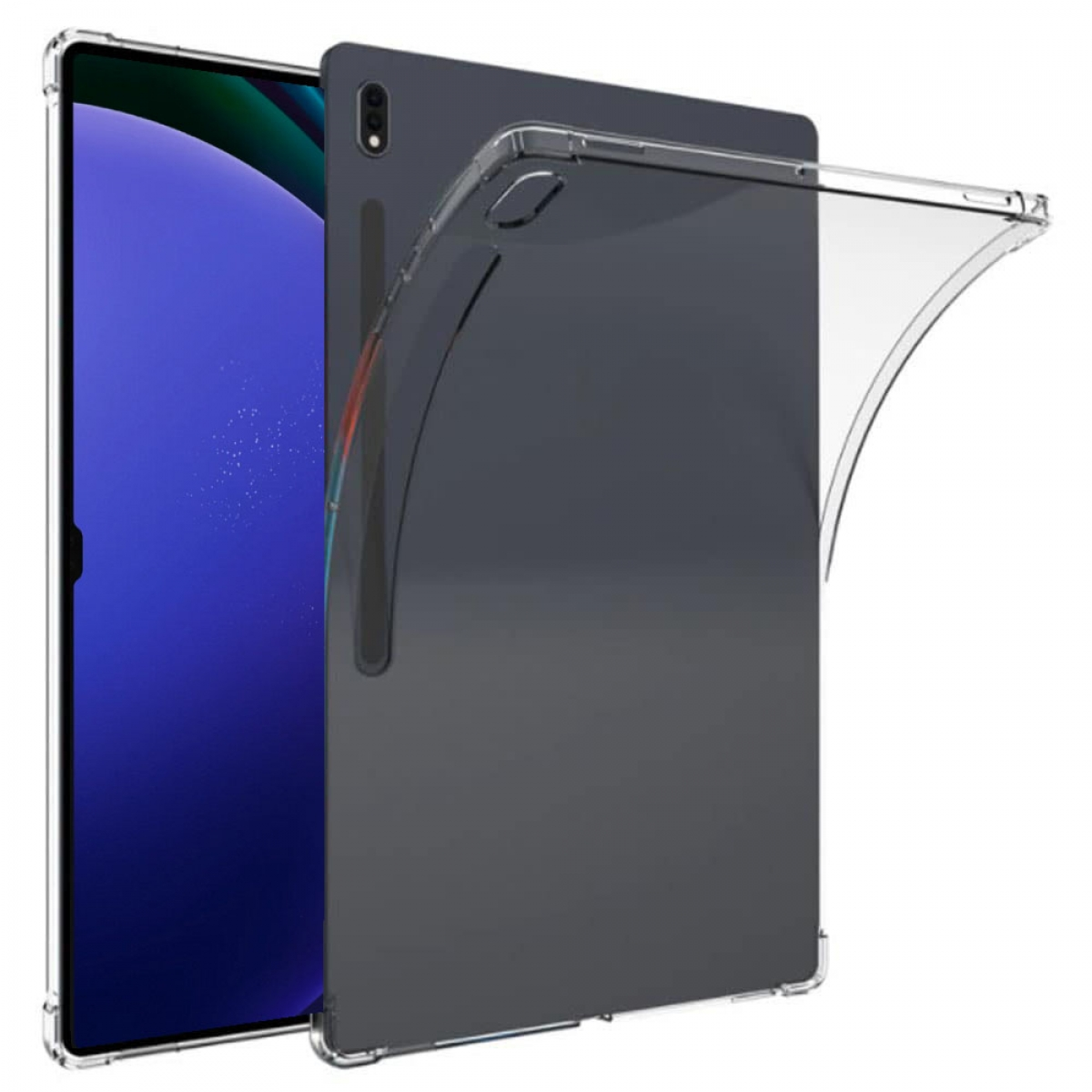 CASEONLINE Shockproof Backcover Samsung für Silicone, Tablethülle Transparent