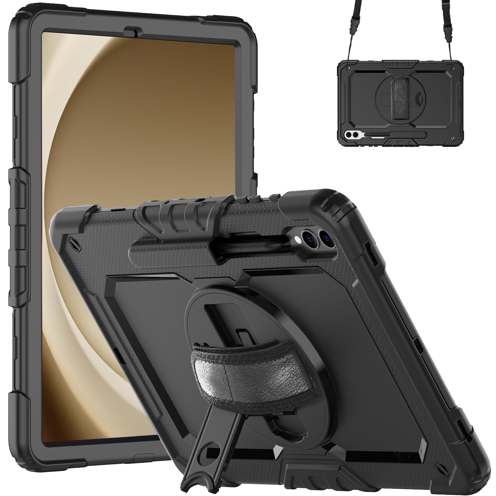 CAZY Stoßfest Hülle Kompatibel Backcover Galaxy Tab TPU, mit für Schwarz Kunststof, Samsung Tablethülle
