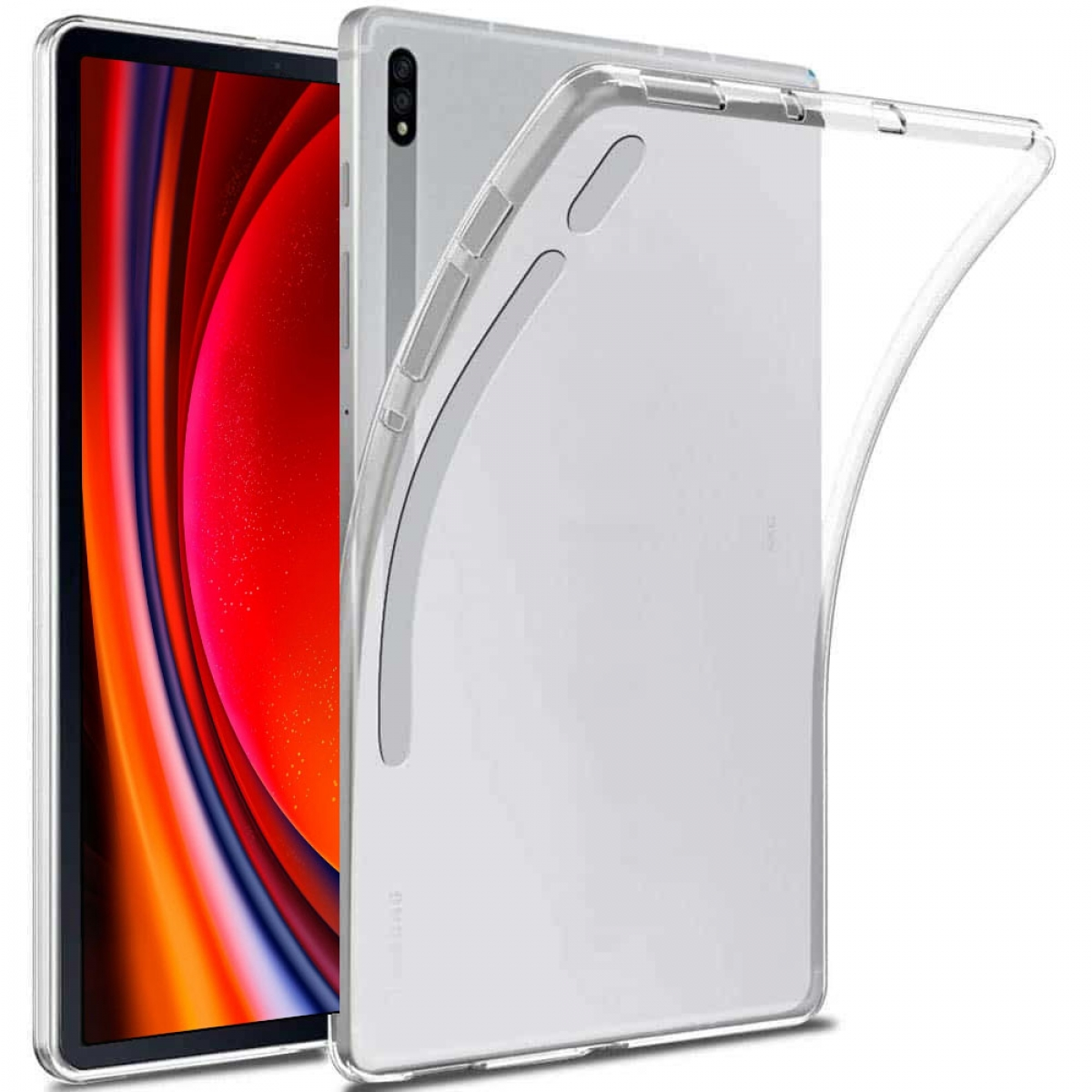 Silicone, Transparent Clear Tablethülle Samsung Backcover für CASEONLINE