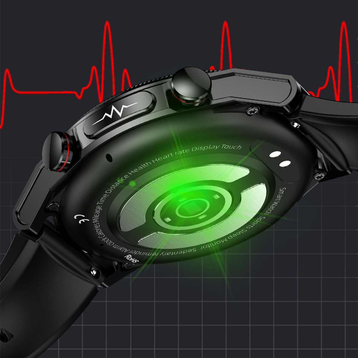 Multifunktions-Sportuhr im Intelligente Gesundheit Smartwatch Blick! Ihre Red - Kieselerde, BRIGHTAKE