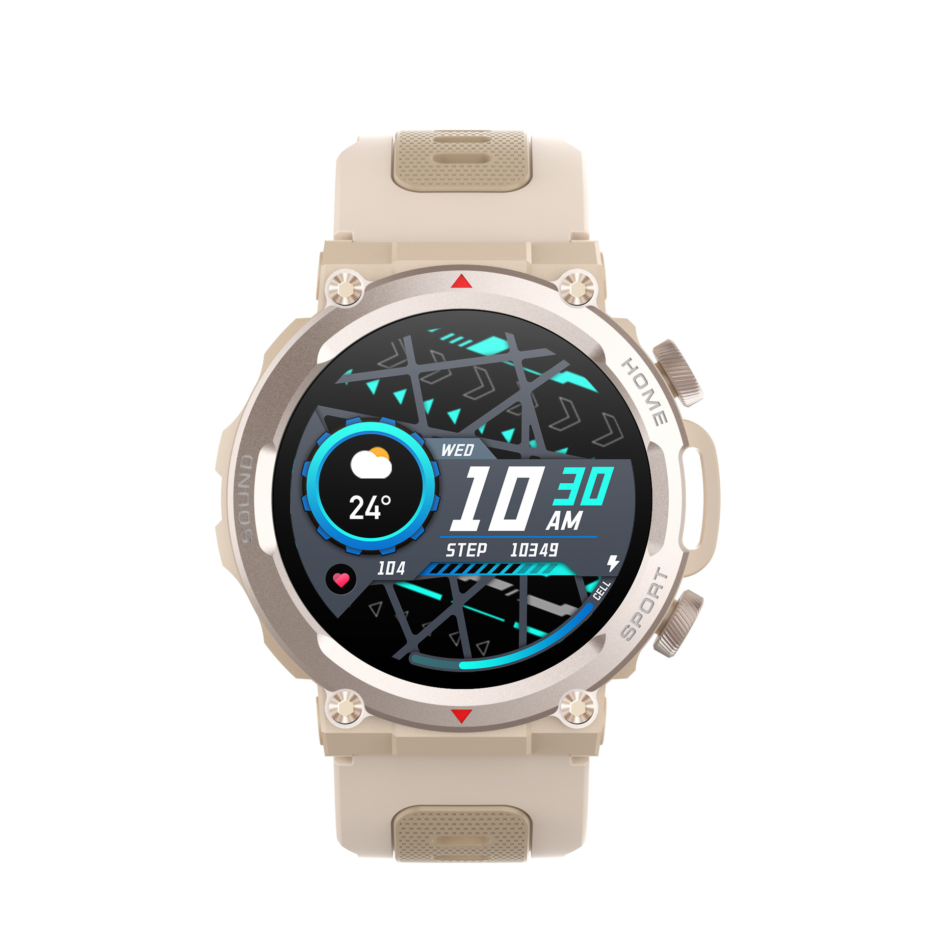 BRIGHTAKE Smart Bluetooth Talking Watch Smart & Erinnerungen Kieselerde, - weiß Smartwatch Multisport Blutdruck, Herzfrequenz