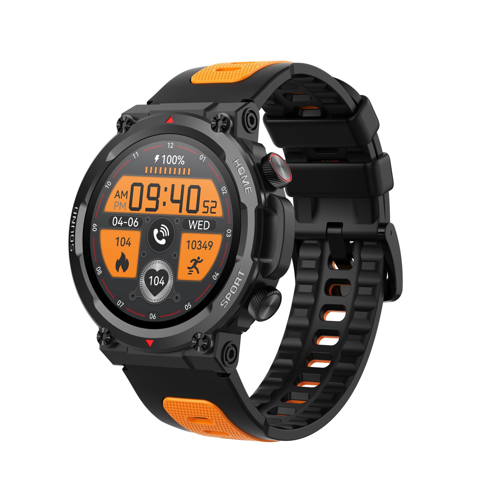 - Kieselerde, Erinnerungen Smart BRIGHTAKE Talking Watch Smartwatch Herzfrequenz, Smart & Multisport Schwarz,orange Bluetooth Blutdruck,