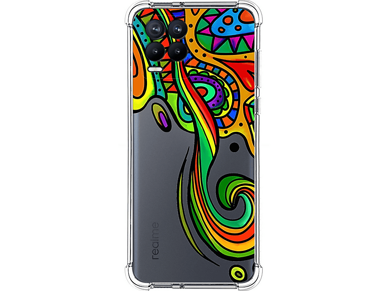 Yoedge 2 Cover Natalizie Per Realme 8 4G / 8 Pro 4G – Silicone Trasparente Con Disegno Alce, Regalo Donna