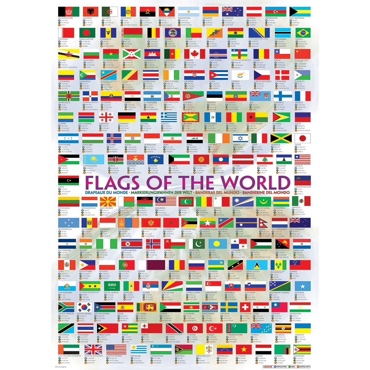 EUROGRAPHICS Flaggen der Puzzle Welt