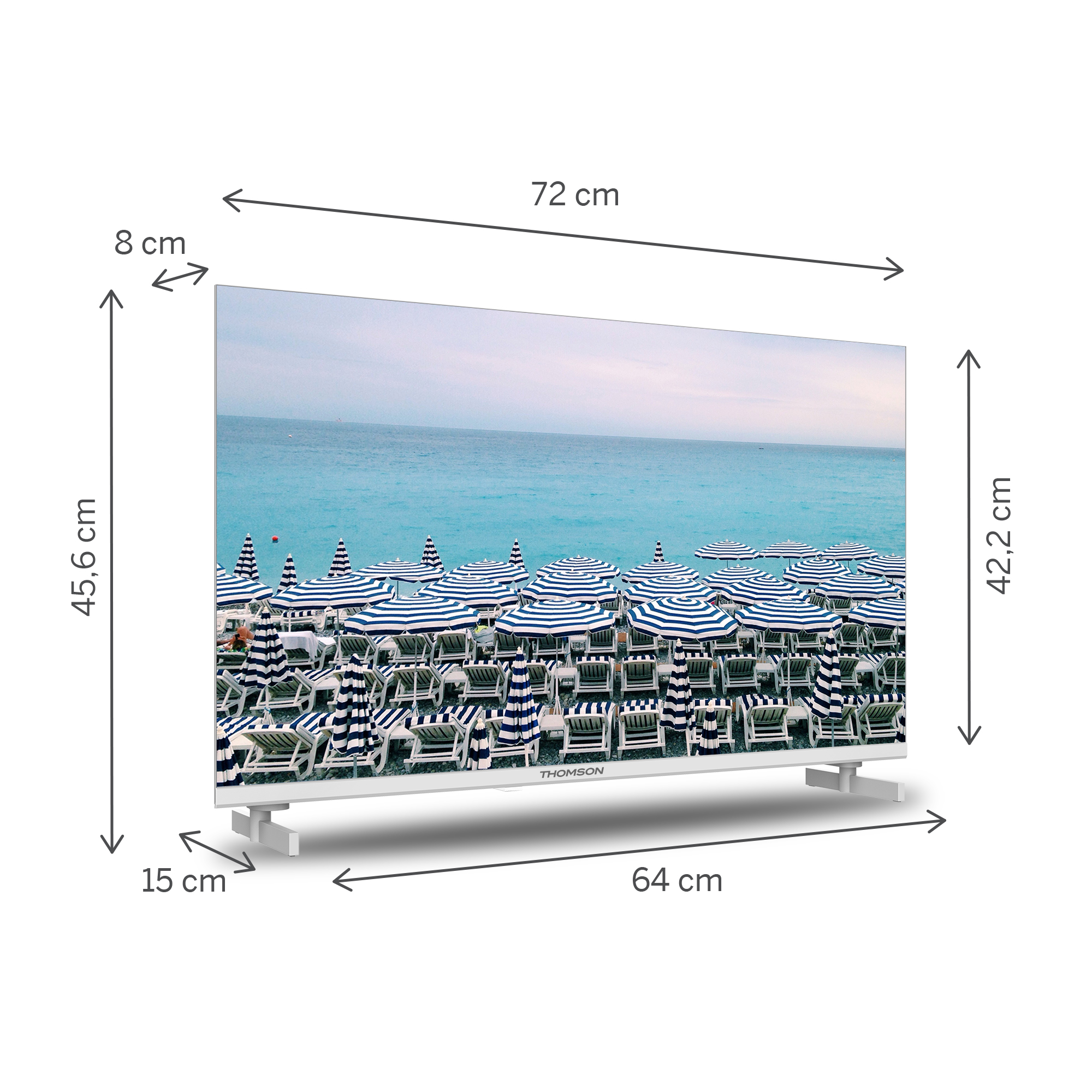 THOMSON 32HD2S13W LED TV Zoll 32 81 HD) (Flat, / cm