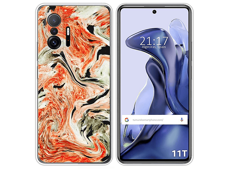 Custodia per telefono in silicone trasparente antiurto, compatibile con