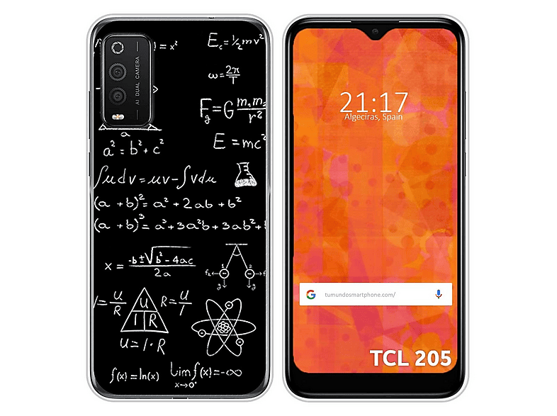 HHUAN Custodia per TCL 205 (6.67), 2 Pezzi TPU Morbida Silicone Antiurto Protettivo Cover, Antigraffio Bumper protettiva Case per TCL 205 - Nero + Nero