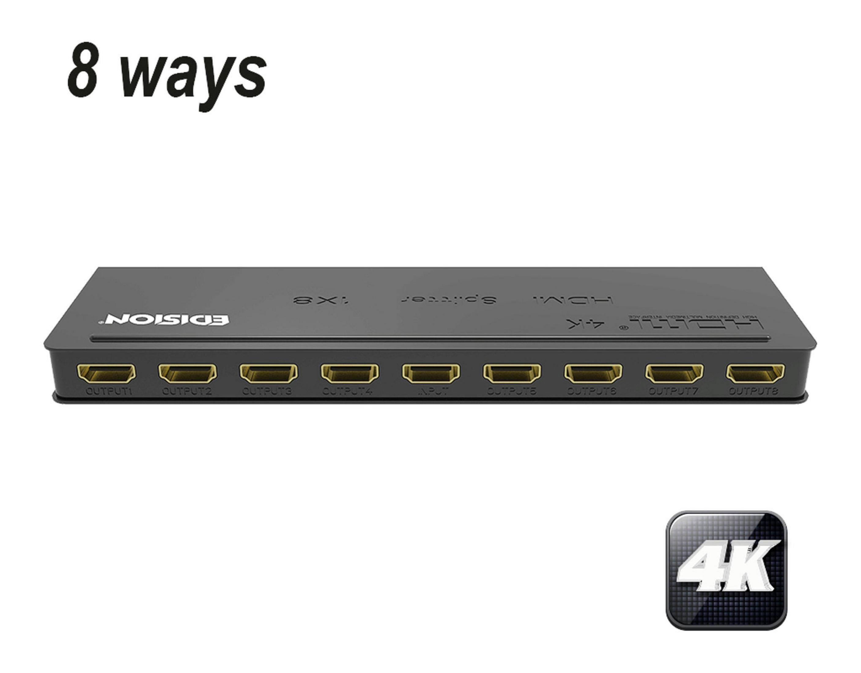 8 SPLITTER HDMI EDISION 8 fach 4K Verteiler X HDMI 1