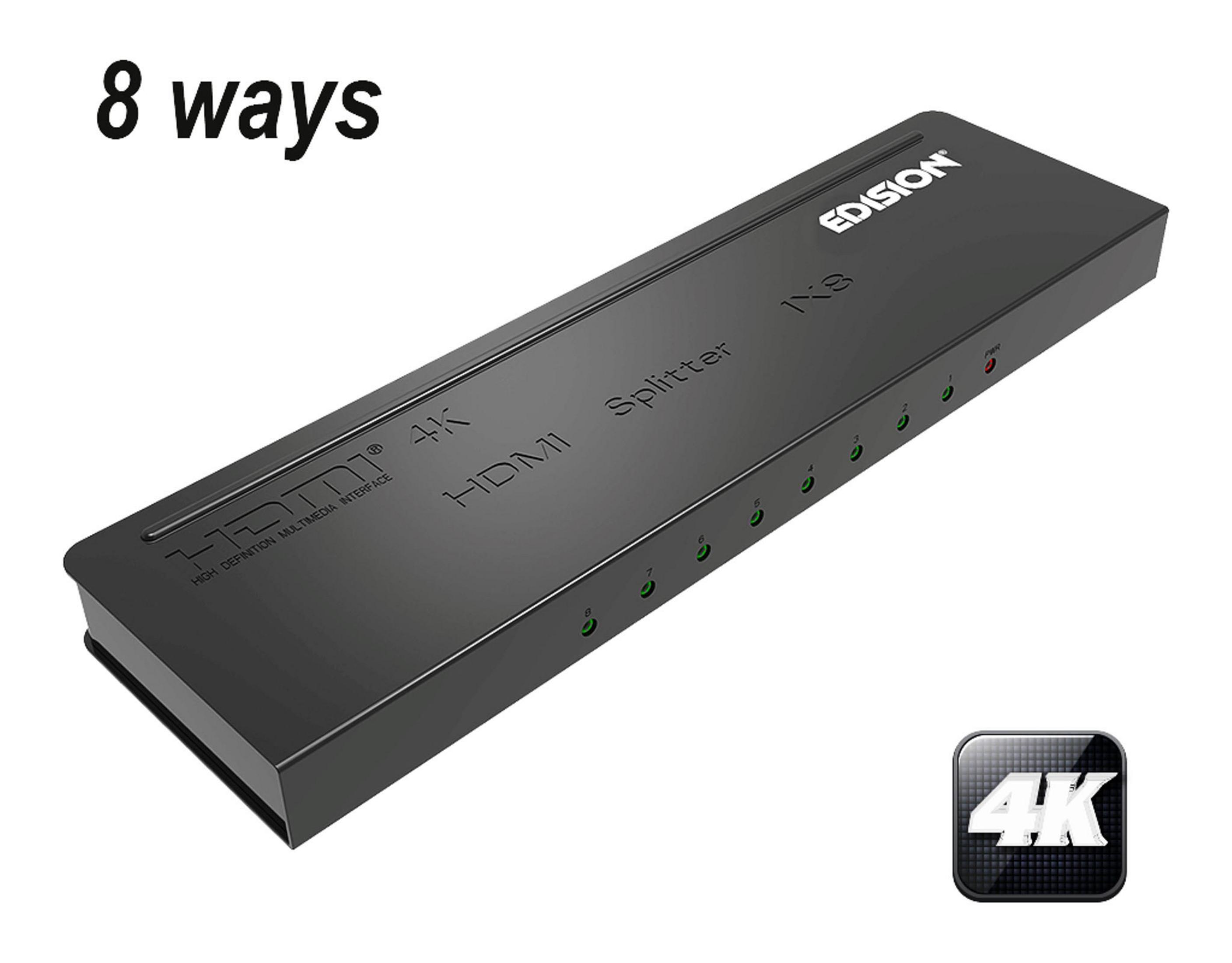 8 SPLITTER HDMI EDISION 8 fach 4K Verteiler X HDMI 1