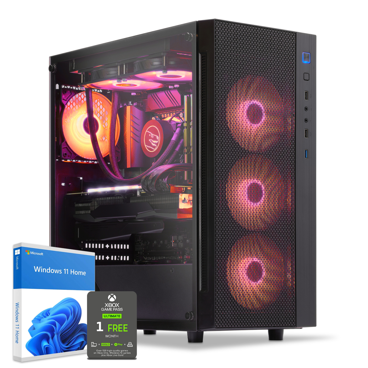 GeForce 9 32 Ryzen RAM, mit NVIDIA PC AMD SSD, RTX™ Ryzen™ Home 4070, 12 SEDATECH 7900X GB AMD GB 9 mit 2000 Windows Gaming 11 Wasserkühlung, Prozessor, mehrsprachig, GB