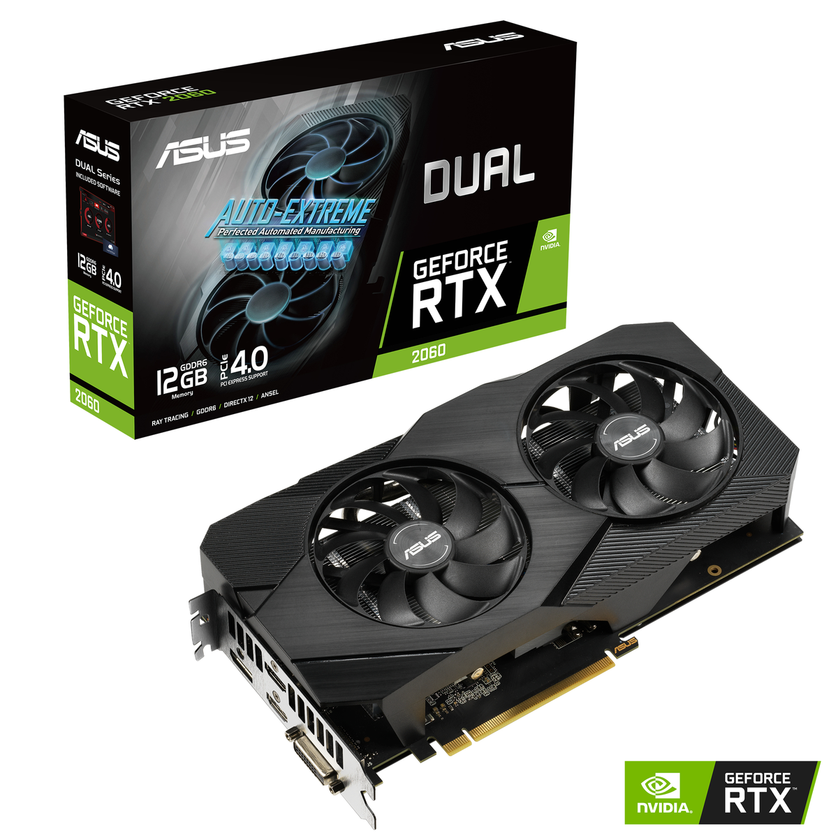 ASUS 90YV0CH6-M0NA00 DUAL-RTX2060-12G-EVO (NVIDIA, Grafikkarte)