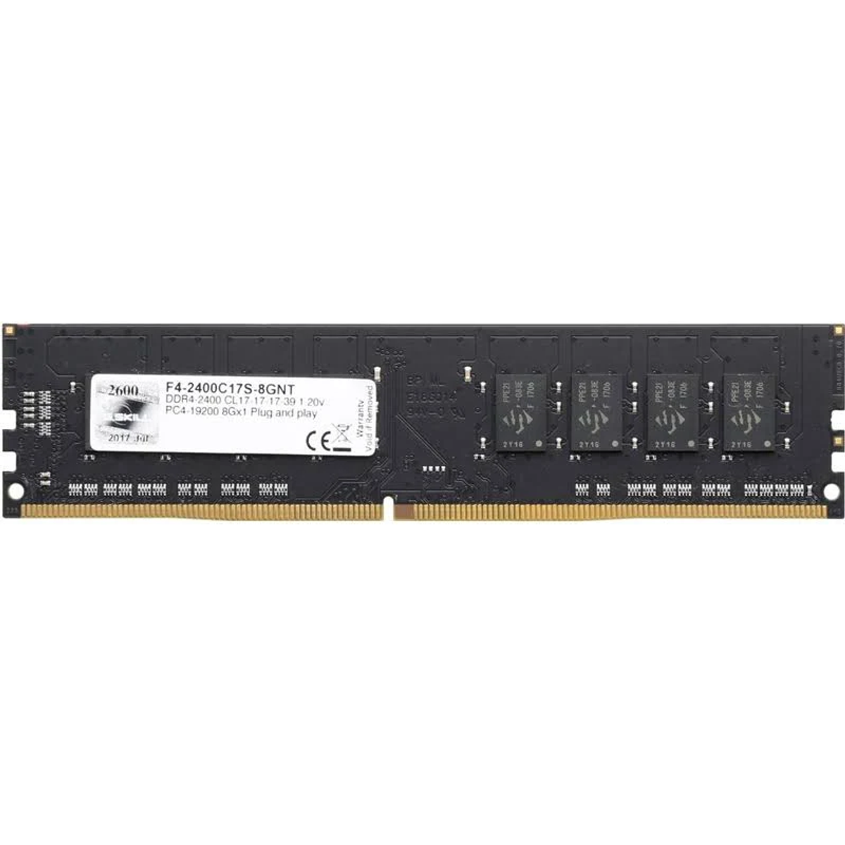 Un stick de RAM. Tiene una PCB negra y varios chips. La marca es 2600.