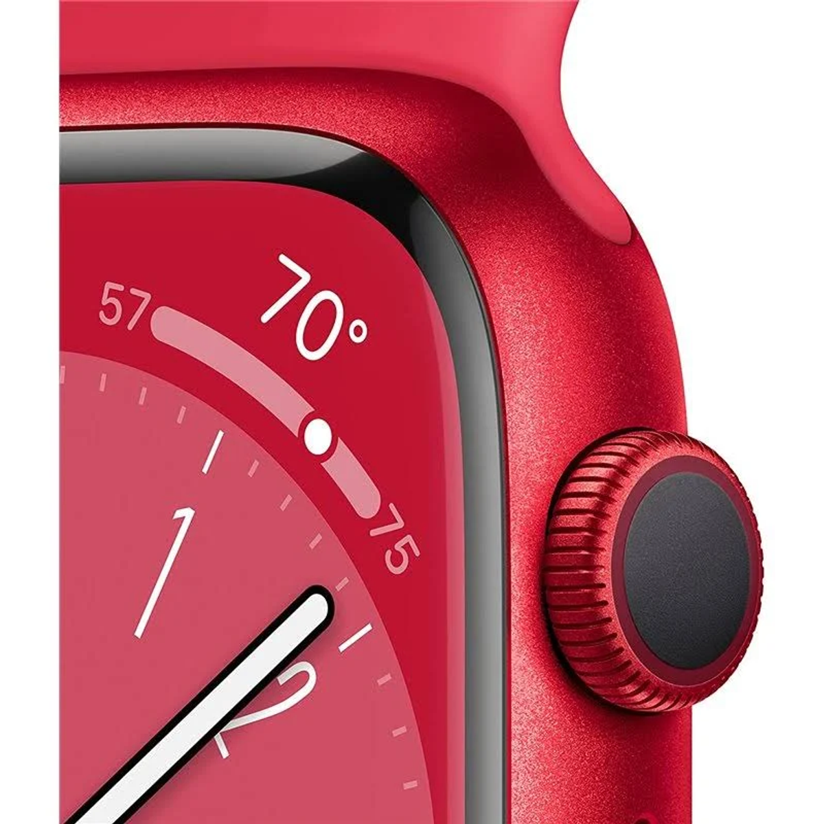 APPLE S8 GPS 41 RED ALU Fluorelastomer, 130 200 Aluminium - SPORT W RED Armband: (PRODUCT)RED, Gehäuse: (PRODUCT)RED REG mm, Smartwatch