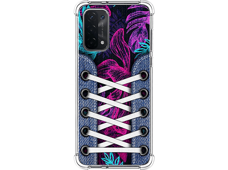 Custodia A Libro Con Finestra Per OPPO A54 5G / A74 5G - Nero, Con Supporto E Chiusura Magnetica