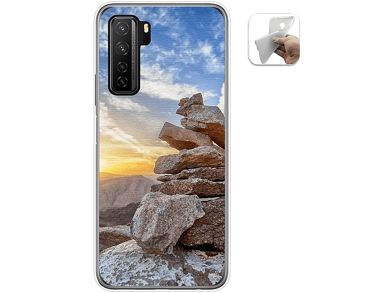 cofi1453® - Custodia con aletta, compatibile con Huawei P40 Lite E
