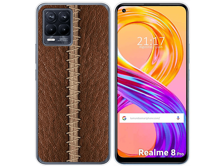 N NEWTOP Cover Compatibile per Realme 8 5G, HQ Lateral Custodia Libro Flip Magnetica Portafoglio Simil Pelle Stand Protettiva (Aquamarine