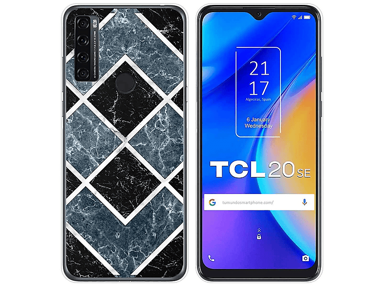 Funda Libro con Ventana para TCL 20 SE Negro
