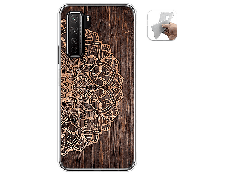 Cover originale per Huawei P40 Lite, rigida e ultra-sottile, finitura opaca - nera - Italiano
