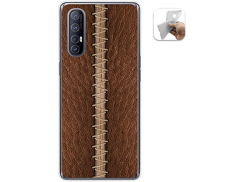 Custodia In Pelle Metallica Per OPPO Find X2 Neo, Cover Con Protezione Antiurto, Colore Arancione