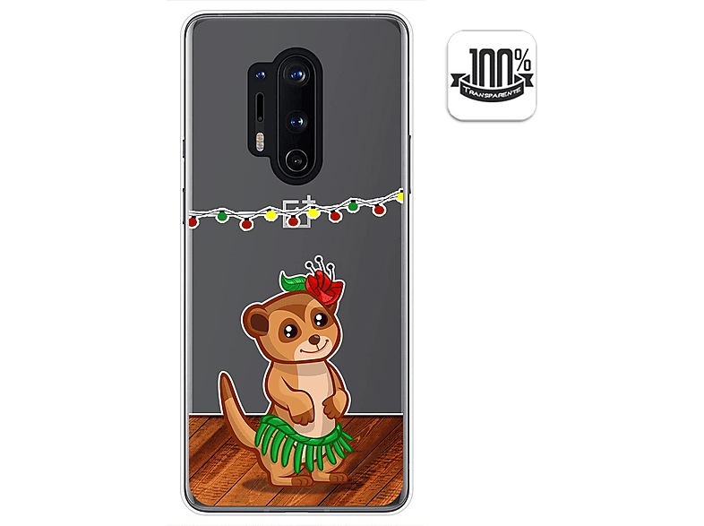 ShinyCase Funda Con Cuerda Para OnePlus 8 Pro Transparente TPU Case