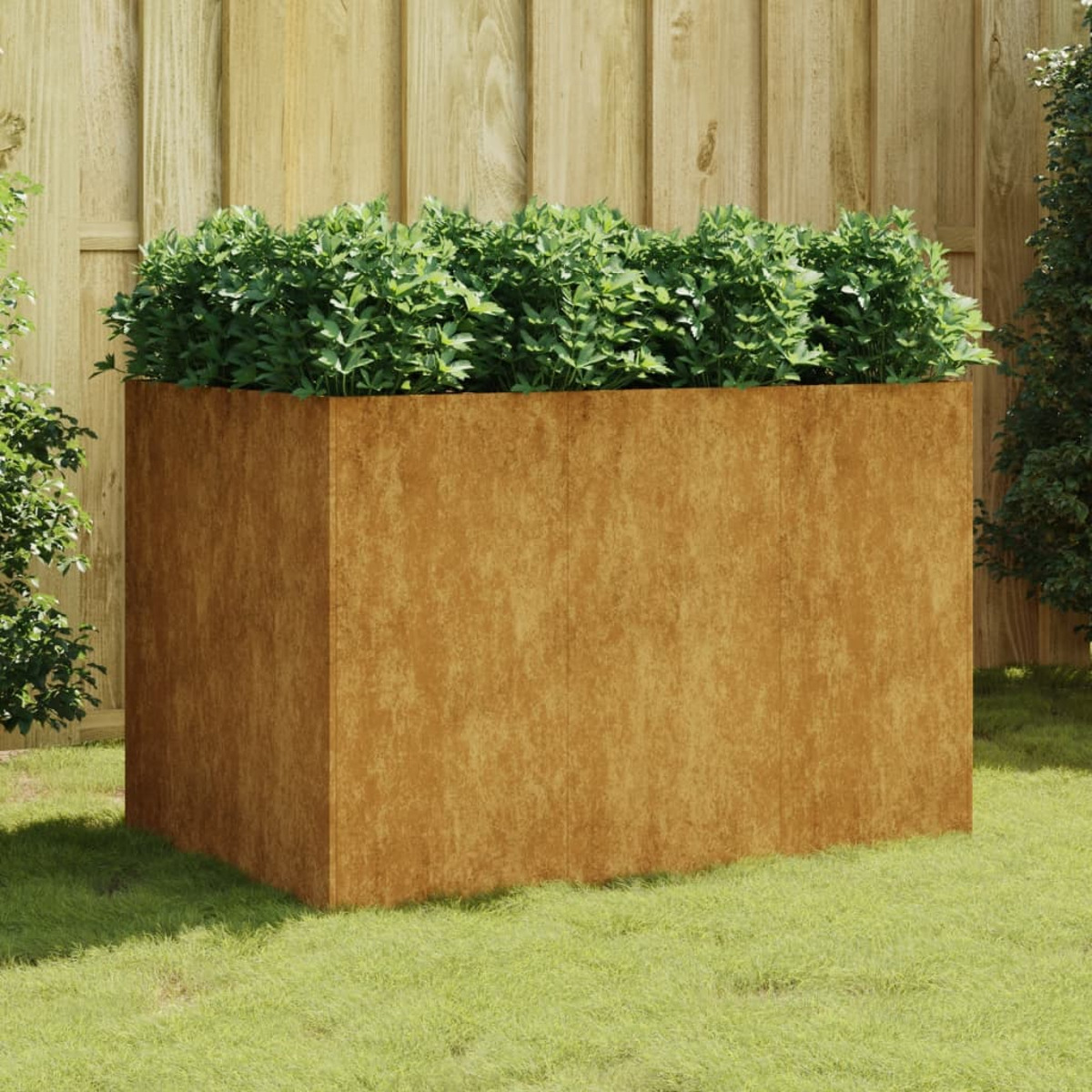 Hochbeet Aus Cortenstahl – 160x80x45 Cm, Rostig, Korrosionsbeständig