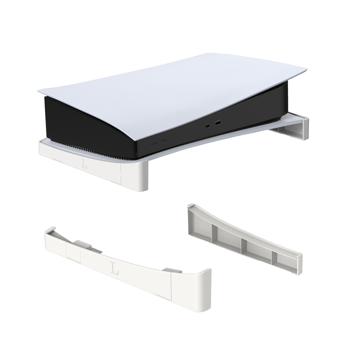 Konsolenzubehör, Horizontale PS5 für PlayStation Zubehör Ständer, tragbarer weiß 5, TADOW Halterung,