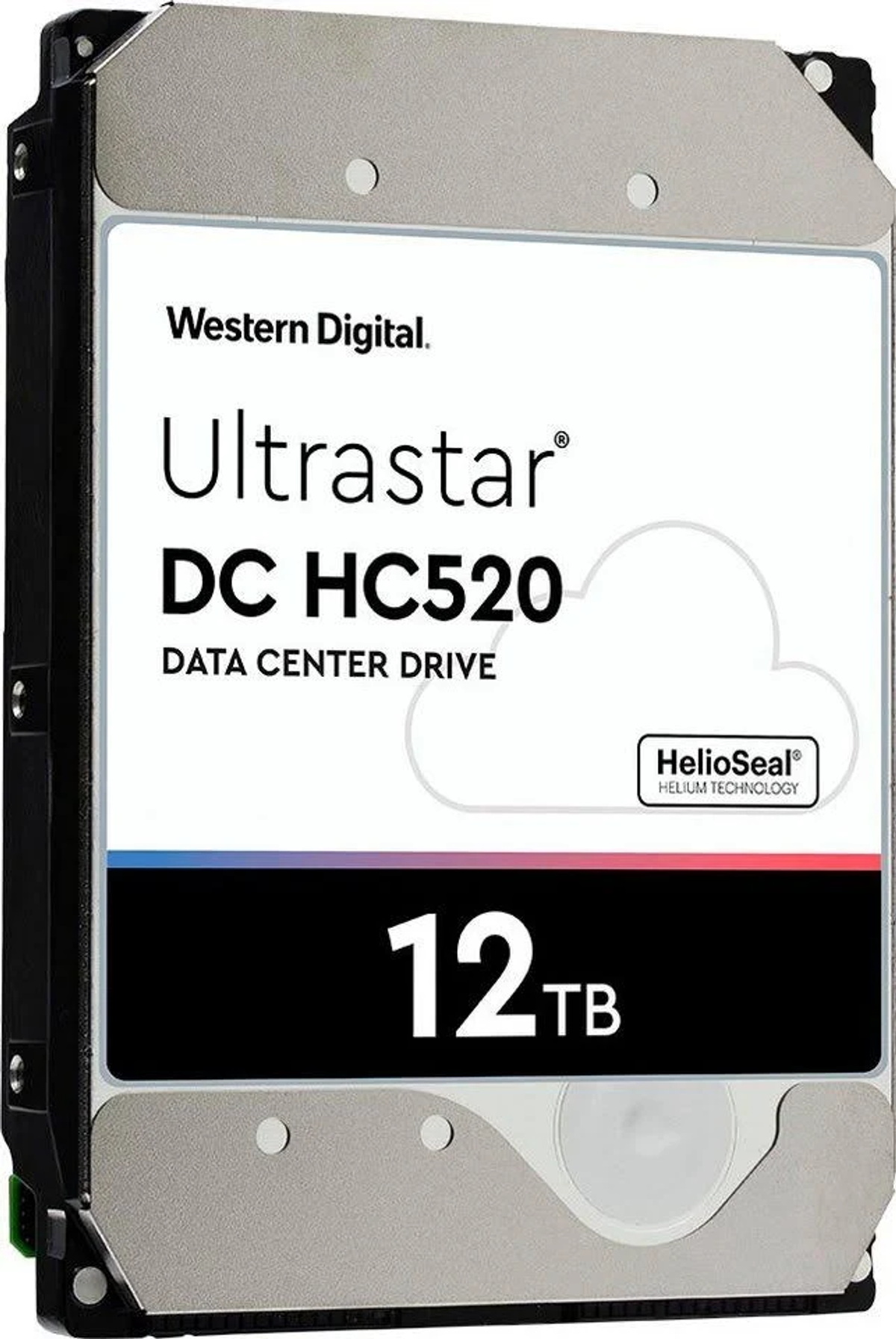 Disco rigido, Western Digital Ultrastar DC HC520 12TB, con un grafico a nuvola.