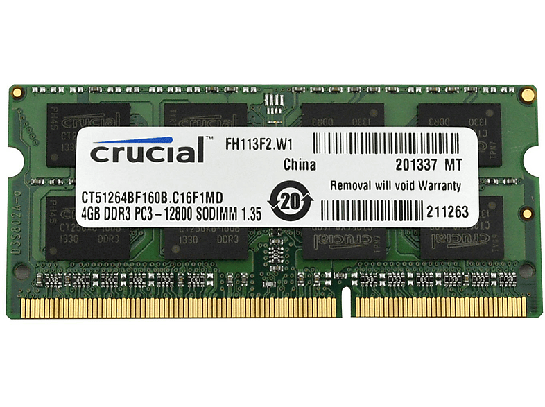 DDR3L LEXAR GB MEDIA Arbeitsspeicher INC 4 CT51264BF160B