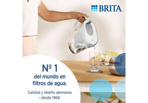 Jarra BRITA Marella con filtro de agua para nevera, 2.4L, blanco