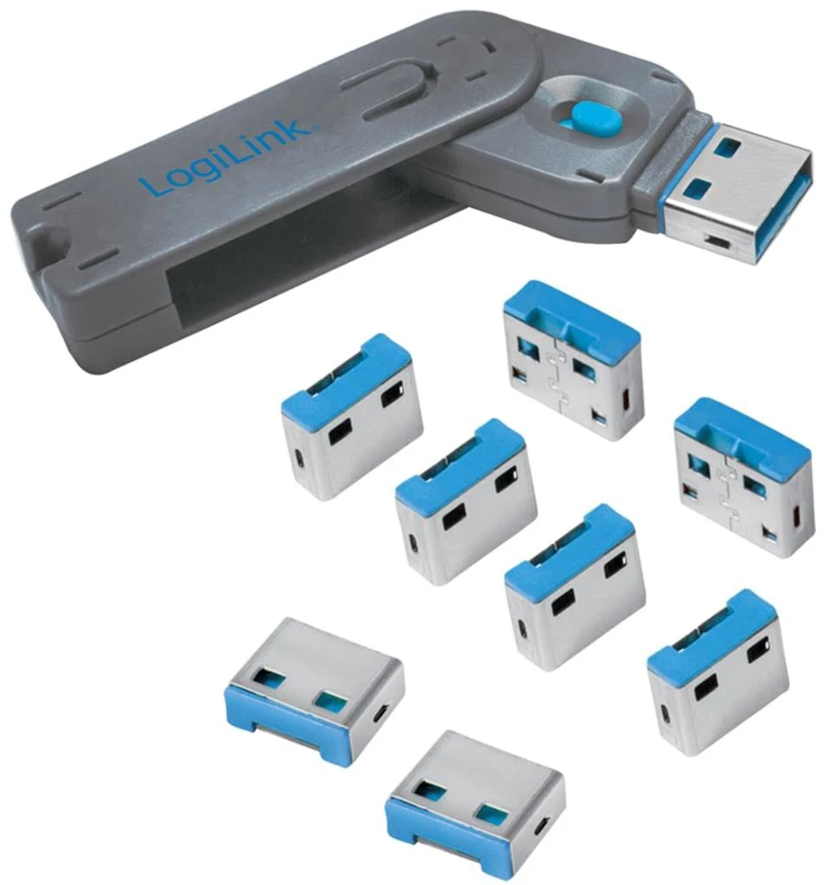 AU0045 LOGILINK Blau USB-Portblocker