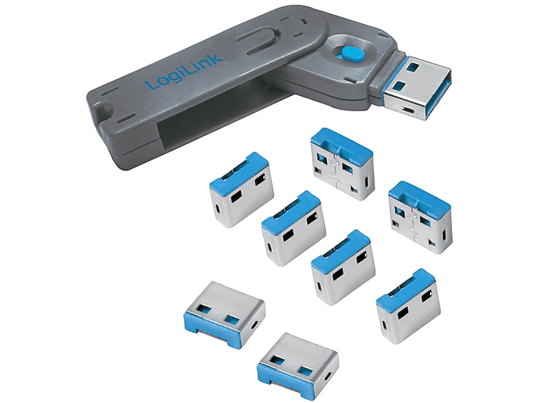 AU0045 LOGILINK Blau USB-Portblocker