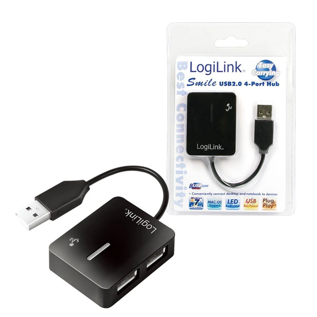 LOGILINK UA-0139, Hub USB, Schwarz