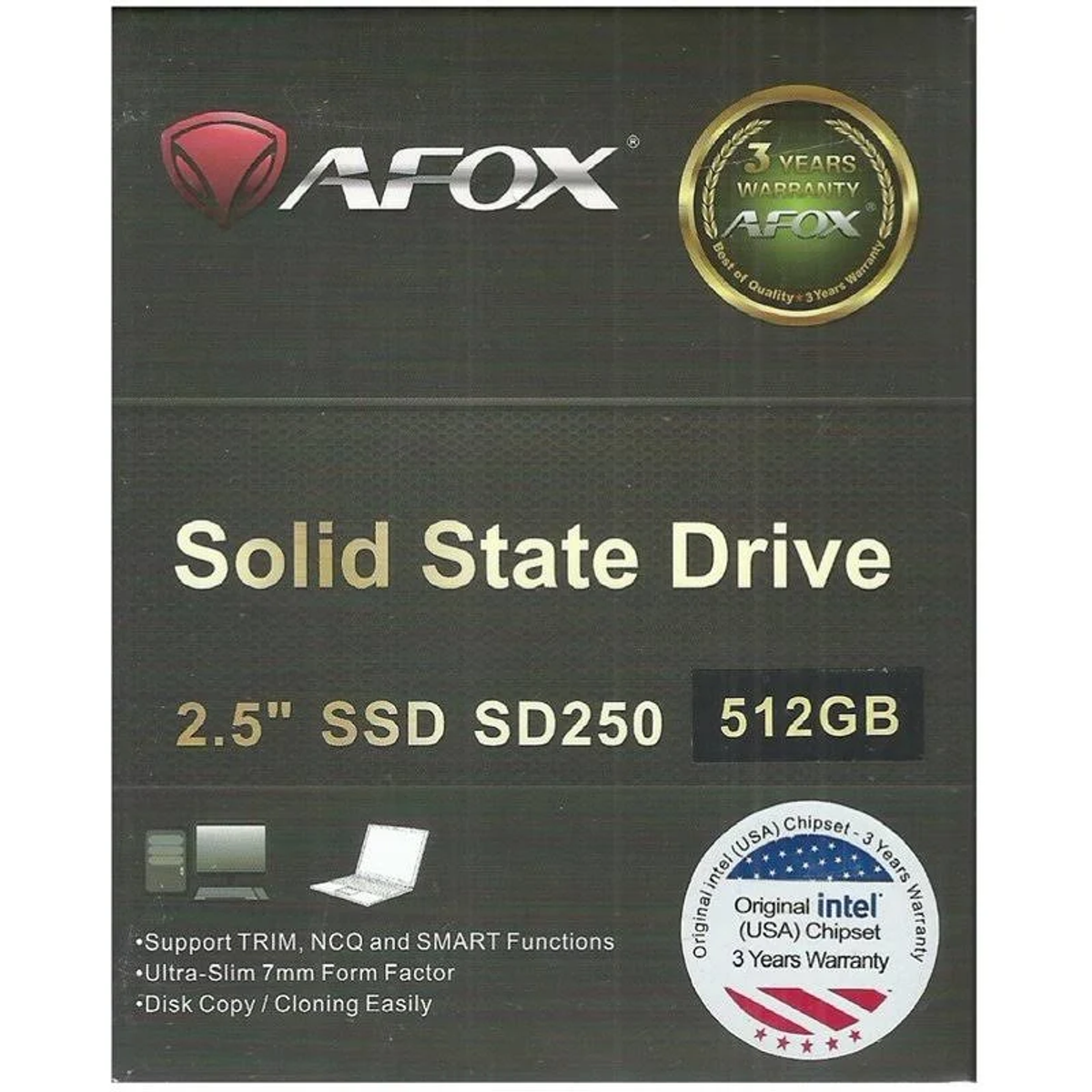& 2,5 480 A GB, SSD, FOX intern SD250-512GQN, Zoll,