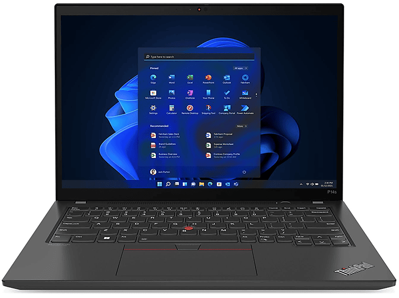 LENOVO TP P14S G4 R7P-7840U 16GB, Notebook mit 14 Zoll Display, AMD, 16 GB RAM, 512 GB SSD, Schwarz