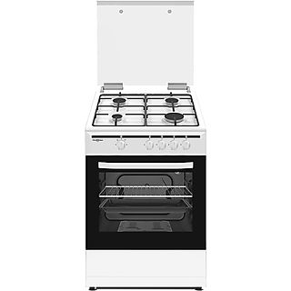 Cocina de gas  - CB55BN VITROKITCHEN, 4 zonas, 48 l, 50 cm, Blanco