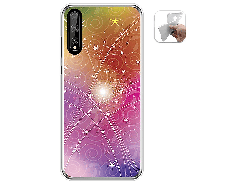 Cover personalizzata compatibile per Huawei P Smart 2019 con la tua foto o la tua frase - Custodia personalizzata in tpu trasparente