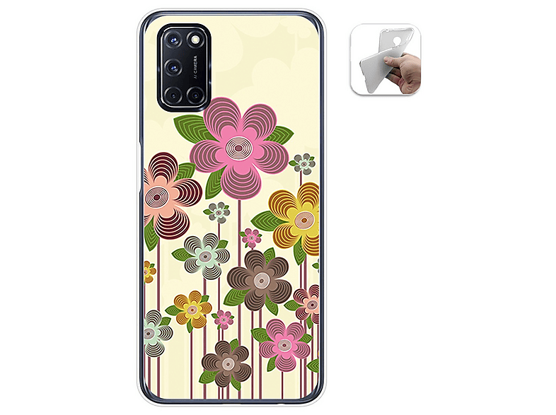 Funda Trasparente Appesa Per Oppo A52 / A72 Con Corda Verde