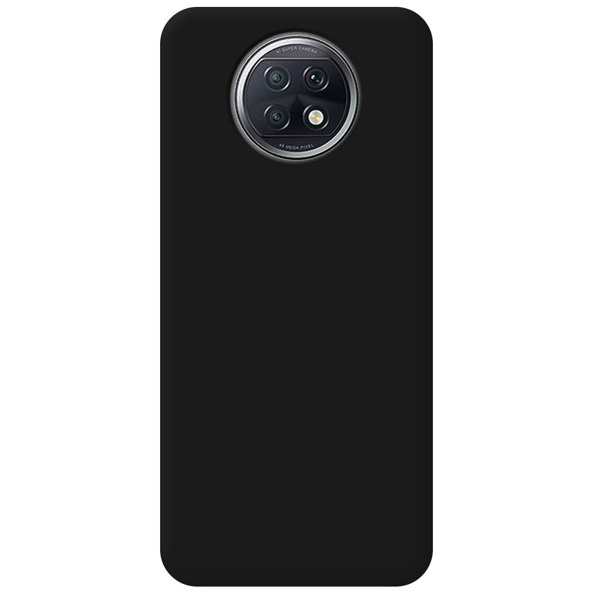 Custodia per telefono nera con un rialzo per la fotocamera nella parte superiore.