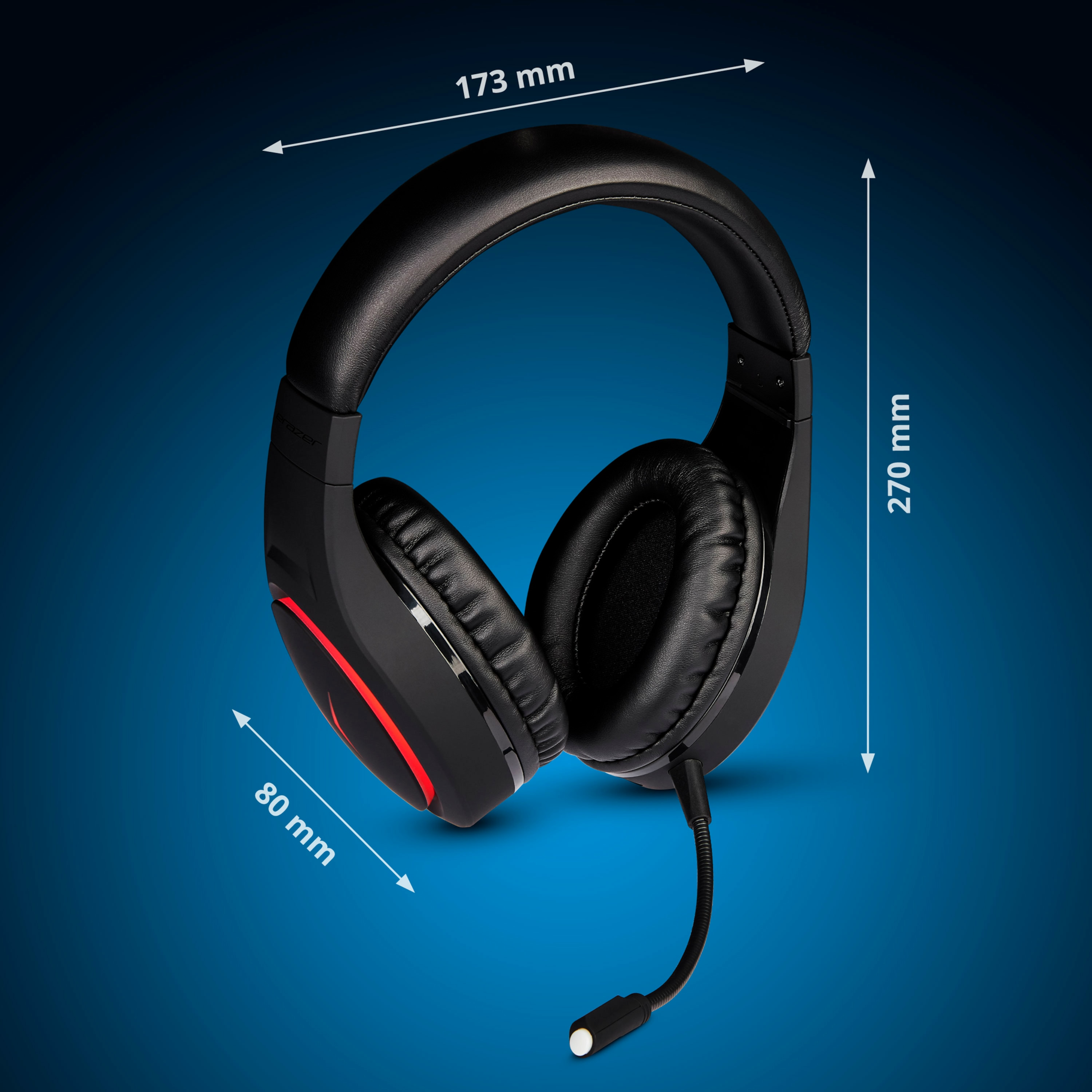 X10, Mage Gaming ERAZER schwarz Over-ear Headset MEDION