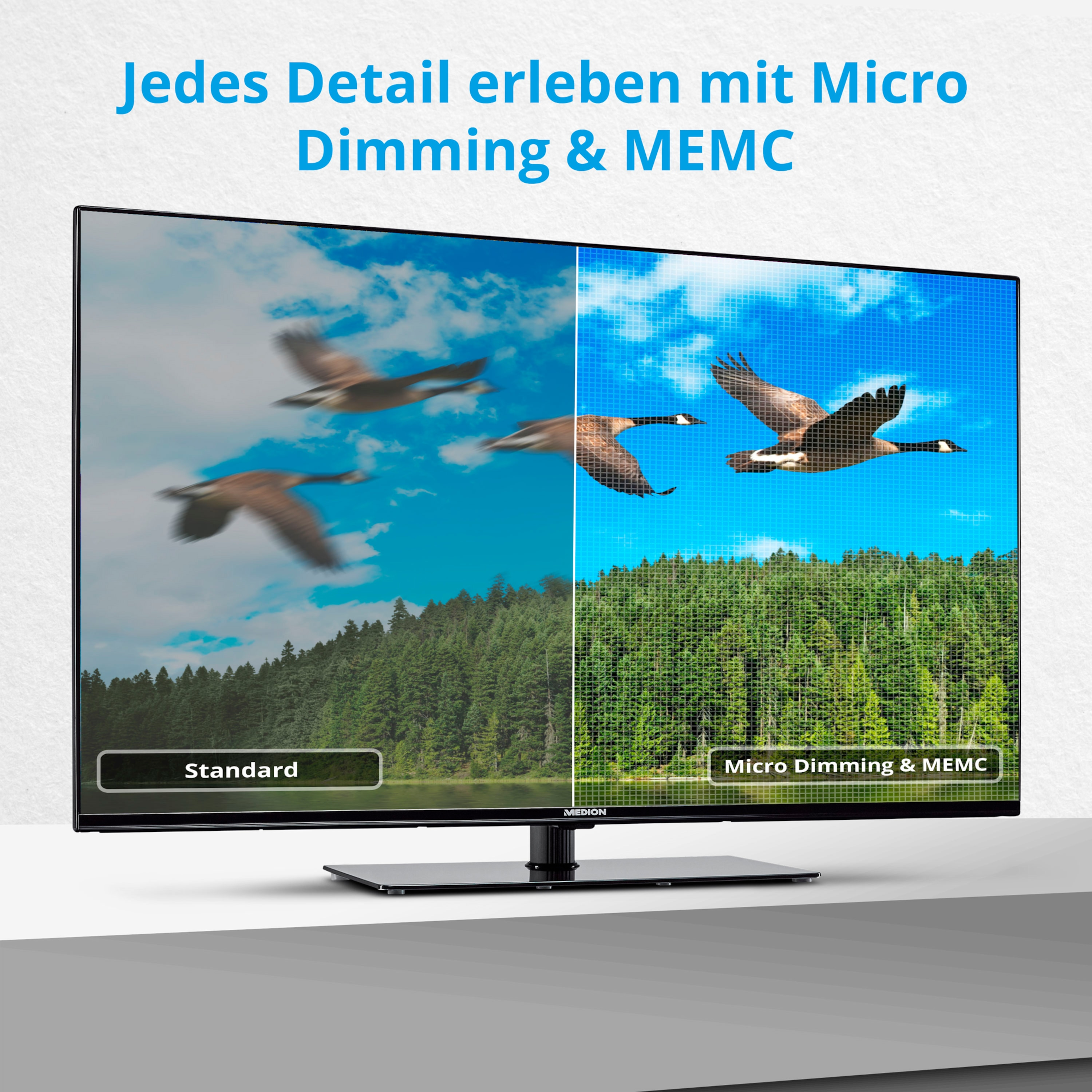MEDION LIFE® (Flat, Dolby X14333 Micro Zoll SMART-TV, Fernseher 108 Dimming, HD, 42,5 DTS Atmos® 43\'\' 4K) Ultra LCD Dolby Vision®, HD, UHD / cm, HDR