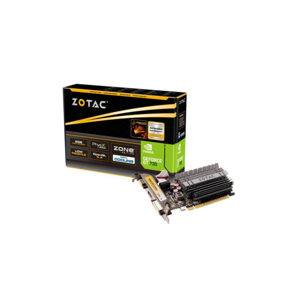 ZOTAC VGA Zotac GeForce® GT 730 Edition Grafikkarte) ZONE (NVIDIA, 2GB